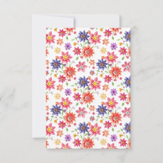 Hübsche Blume Save the Date (Rückseite)