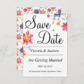 Hübsche Blume Save the Date (Vorne/Hinten)