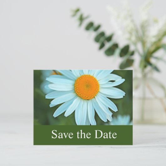 Hübsche Blume Save the Date Ankündigungspostkarte (Stehend Vorderseite)