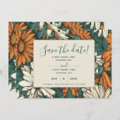 Hübsche Blume Save the Date Karte (Vorne/Hinten)