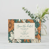 Hübsche Blume Save the Date Karte (Stehend Vorderseite)