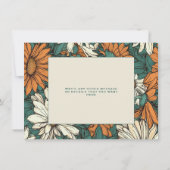 Hübsche Blume Save the Date Karte (Rückseite)