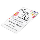 Hübsche Blume Save the Date Magnet (Linke Seite)
