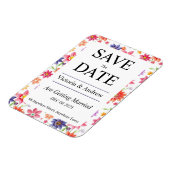 Hübsche Blume Save the Date Magnet (Linke Seite)
