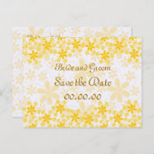 Hübsche Blume Save the Date Postkarten (Vorne/Hinten)