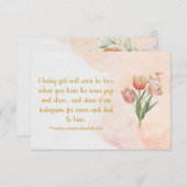 Hübsche Blume Schwangerschaftsankündigungskarte Einladung (Vorne/Hinten)