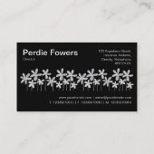 Hübsche Blume - Schwarz und Weiß (abwechselnd) Visitenkarte (Rückseite)