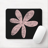 Hübsche Blume - Schwarz verblasst pink Mousepad (Mit Mouse)