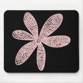 Hübsche Blume - Schwarz verblasst pink Mousepad (Vorne)