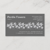 Hübsche Blume - Schwarz weiß (zwei Töne) Visitenkarte (Rückseite)