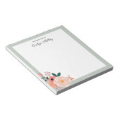 Hübsche Blume, Seite vom Schreibtisch aus Personal Notizblock (angewinkelt)