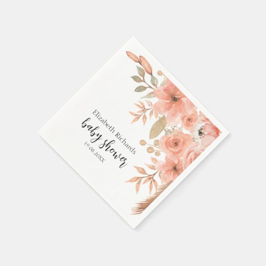 Hübsche Blume Serviette (Ecke)