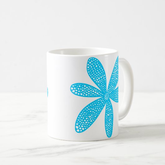 Hübsche Blume - Sky Blue Kaffeetasse (VorderseiteRechts)