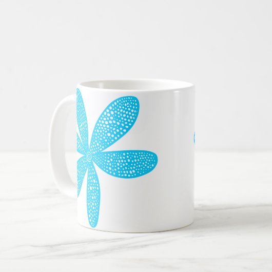 Hübsche Blume - Sky Blue Kaffeetasse (Vorderseite Links)