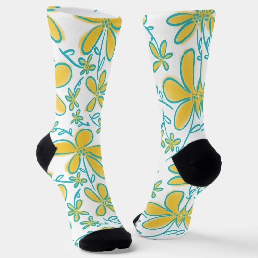 Hübsche Blume Socken (Gewinkelt)