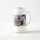 Hübsche Blume Stein Bierglas (VorderseiteRechts)