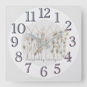 Hübsche Blume Sweet Garden Quadratische Wanduhr (Vorderseite)