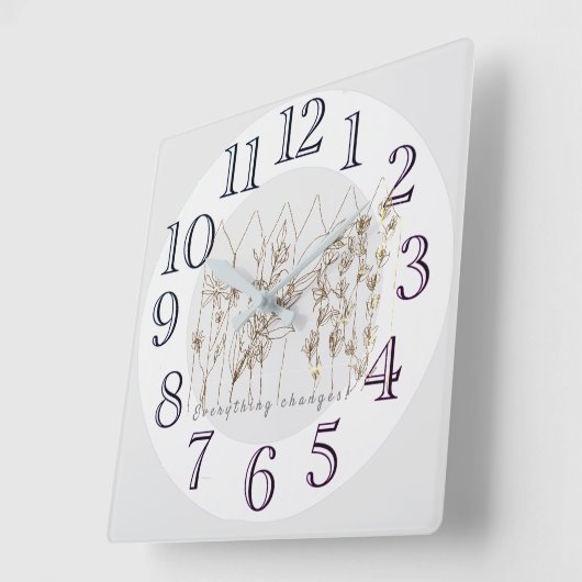 Hübsche Blume Sweet Garden Quadratische Wanduhr (Winkel)