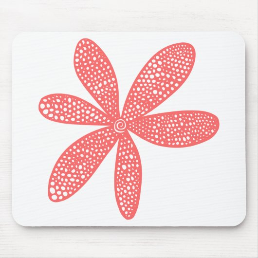 Hübsche Blume - Tropenrosa Mousepad (Vorne)