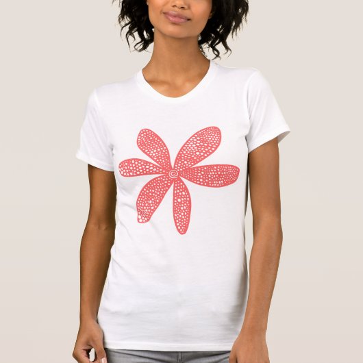 Hübsche Blume - Tropenrosa T-Shirt (Vorderseite)