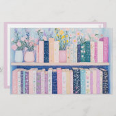 Hübsche Blume und Bücher Briefpapier (Vorne/Hinten)