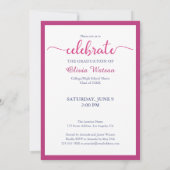 Hübsche Blume und Buds Abschluss Einladung (Rückseite)