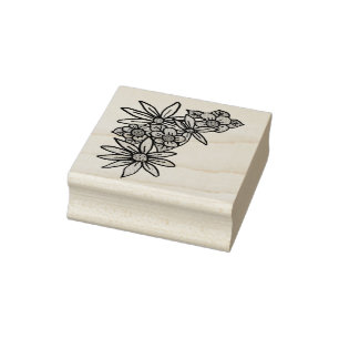Hübsche Blume und Gänseblümchen Briefmarke Gummistempel