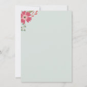 Hübsche Blume und Minze Green Bridal Brunch Einladung (Rückseite)