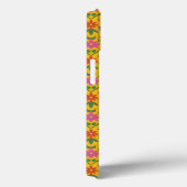 Hübsche Blume und Polka Dots auf Yellow iPad Case (Rückseite / Rechts)