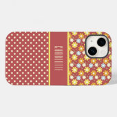 Hübsche Blume und Polka Dots - Fall Case-Mate iPhone Hülle (Rückseite (Horizontal))