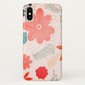 Hübsche Blume und Punkte Case-Mate iPhone Hülle (Rückseite)