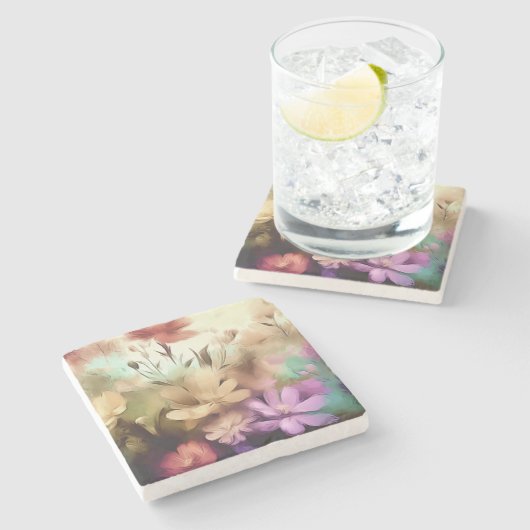 Hübsche Blume Untersetzer (Seitenansicht)