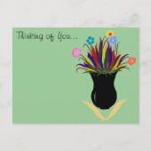 Hübsche Blume Vase Denken Sie an Sie Postkarte (Vorderseite)