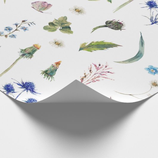 Hübsche Blume Verdunkelung des Dragonfly-Designs Geschenkpapier (Ecke)