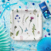 Hübsche Blume Verdunkelung des Dragonfly-Designs Pappteller (Party)