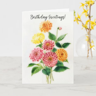 Hübsche Blume Vintag Bouquet Geburtstagskarte Karte