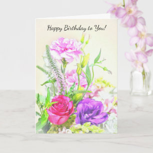 Hübsche Blume Vintage Geburtstagskarte Karte