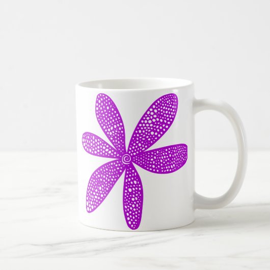 Hübsche Blume - Violett Kaffeetasse (Rechts)