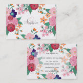 Hübsche Blume Visitenkarte (Vorne/Hinten)