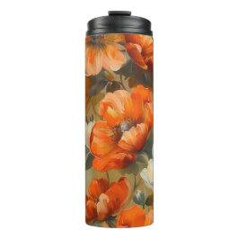 HÜBSCHE BLUME VON ORANGE FALL POPPY THERMOSBECHER