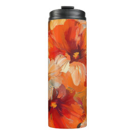 HÜBSCHE BLUME VON ORANGE FALL POPPY THERMOSBECHER