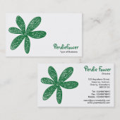 Hübsche Blume - Waldgrün 006633 Visitenkarte (Vorne/Hinten)