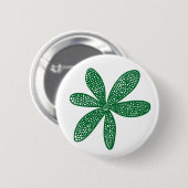 Hübsche Blume - Waldgrün auf Weiß Button (Vorne & Hinten)