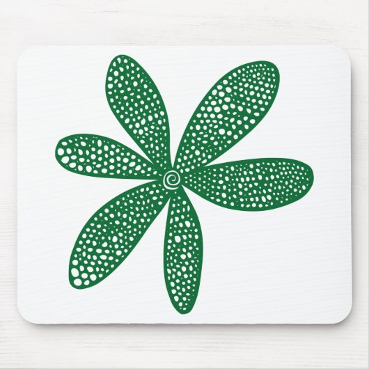 Hübsche Blume - Waldgrün Mousepad (Vorne)