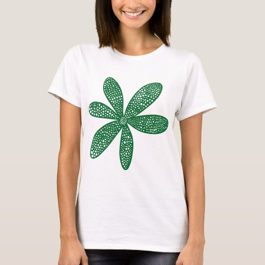 Hübsche Blume - Waldgrün T-Shirt (Vorderseite)