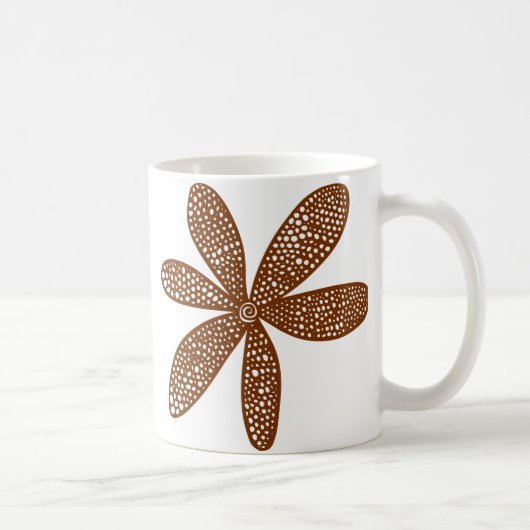 Hübsche Blume - Walnut Kaffeetasse (Rechts)