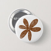 Hübsche Blume - Walnut on White Button (Vorne & Hinten)