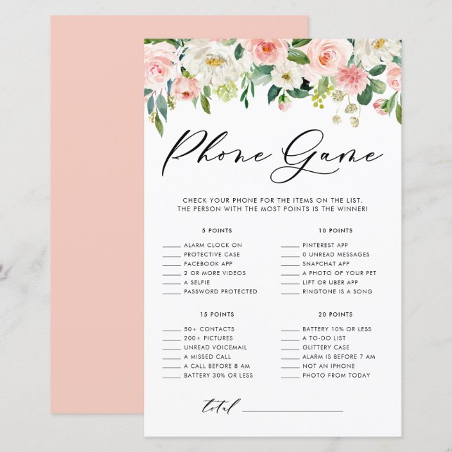 Hübsche Blume Was ist auf deinem Handy-Duschspiel? (Vorne/Hinten)