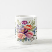 Hübsche Blume Wasserfarben Blumensorte Bouquet Kaffeetasse (Mittel)