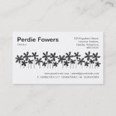 Hübsche Blume - Weiß auf Grün (Wechselnd) Visitenkarte (Rückseite)